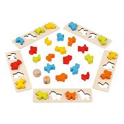 Goki Wooden Sorting Game Animals, 25 pcs.