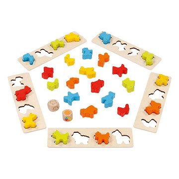 Goki Holz-Sortierspiel Tiere, 25tlg.