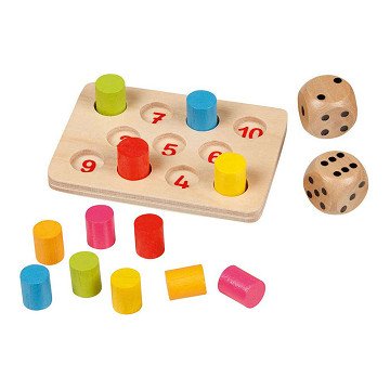 Goki Wood Shut the Box Mini Game