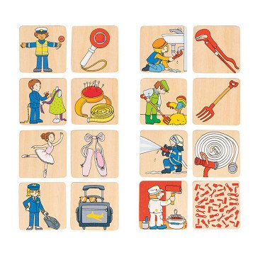 Goki Wooden Memo Game Professions, 36 pcs.