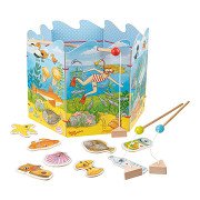 Goki Wooden Fishing Game Peggy Diggledey, 16 pcs.