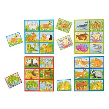 Goki Wooden Lotto Game Animals, 28pcs.