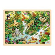 Goki Wooden Jigsaw Puzzle In the Jungle, 96pcs.