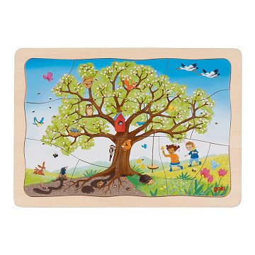 Goki Wooden Jigsaw Puzzle My Apple Tree, 32 pcs.