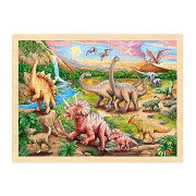 Goki Wooden Jigsaw Puzzle Dinosaur, 96pcs.