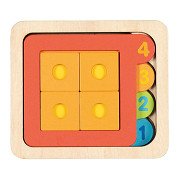 Goki Wooden Layer Puzzle Shapes and Numbers, 15 pcs.