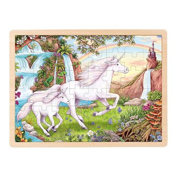 Goki Wooden Jigsaw Puzzle Unicorn, 48pcs.