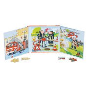 Goki Magnetpuzzle-Buch Feuerwehr, 40-tlg.