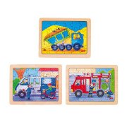 Goki Wooden Jigsaw Puzzle Hard at Work, 24 pcs.