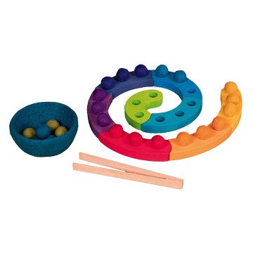 Goki Wooden Color Sorting Game Spiral, 29 pcs.