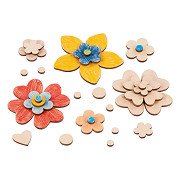 Goki Wooden Craft Flowers, 75pcs.