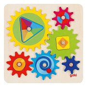 Goki Wooden Gears Puzzle, 10 pcs.