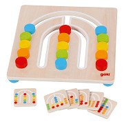 Goki Wooden Color Sorting Board Rainbow, 7 pieces.