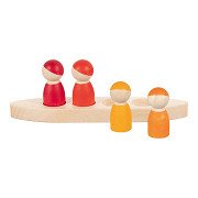 Goki Holzspielfiguren im Boot, 5-tlg.