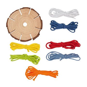 Goki Wooden Braid Disc Bracelets Making Craft Kit