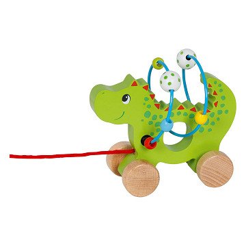 Goki Wooden Pull Animal Dragon with Locomotor Spiral