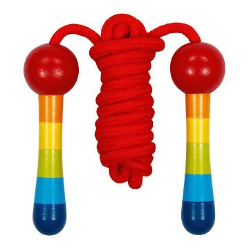Goki Holzspringseil Regenbogen, 200cm