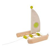 Goki Wooden Catamaran Construction Kit, 11 pieces.
