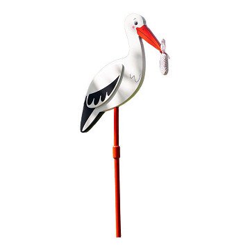 Goki Wooden Decor Stick Stork with Baby Cloth XL, 100cm