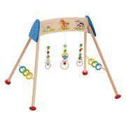 Goki Babyspielgerät Bauernhoftiere aus Holz mit Sound