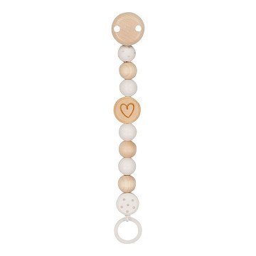Goki Wooden Pacifier Chain Heart