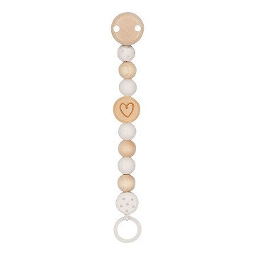 Goki Wooden Pacifier Chain Heart