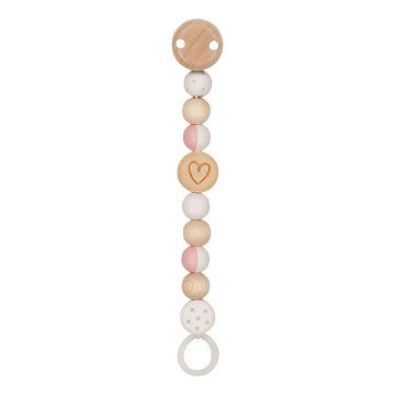 Goki Wooden Pacifier Chain Heart