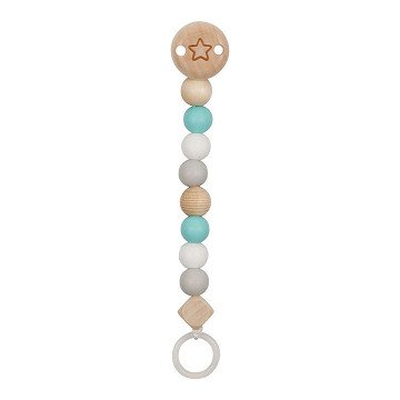 Goki Wooden Pacifier Chain Star Blue