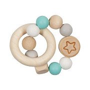 Goki Wooden Gripping Ring Star Light Blue