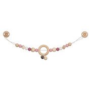 Goki Kinderwagenkette aus Holz Herz Rosa mit Clips