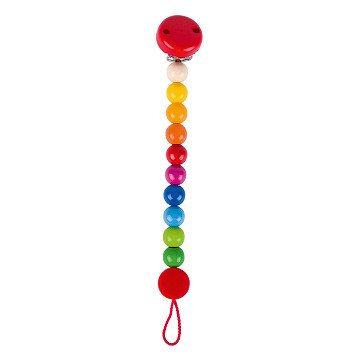 Goki Wooden Pacifier Chain Rainbow