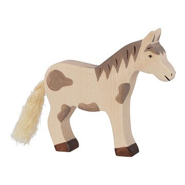 Holztiger Holzpferd gefleckt