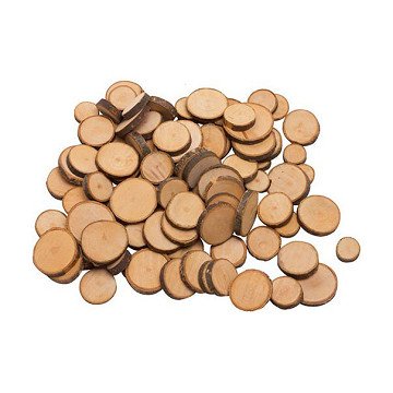 Goki Wooden Branch Discs Craft Material, 100 pcs.