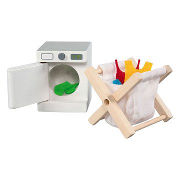 Goki Wooden Dollhouse Furniture Washroom Accessories