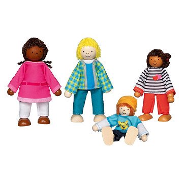 Goki Flexible Dolls Intercultural Family, 4pcs.