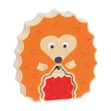 Goki Wooden Puzzle Standing Hedgehog, 2 pcs.