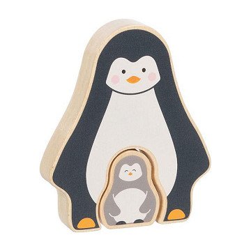 Goki Holzpuzzle Stehender Pinguin, 2-tlg.