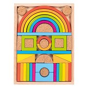 Goki Holzbausteine ​​Farbe, 41 Stk.