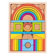 Goki Wooden Building Blocks Color, 41 pcs.
