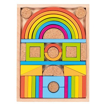 Goki Wooden Building Blocks Color, 41 pcs.