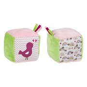 Goki Soft Cube with Crinkle Foil and Bell Bird