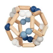 Goki Wooden Gripping Ring Elastic Ball Blue