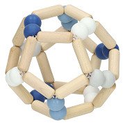 Goki Wooden Gripping Ring Elastic Ball Blue
