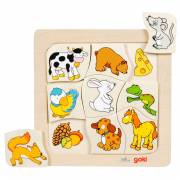 Goki Wooden Jigsaw Puzzle Who Eats What?