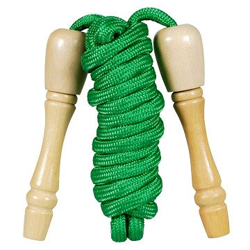 Goki Green Jump Rope with Wood