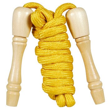 Goki Yellow Jump Rope with Wood