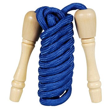 Goki Blue Jump Rope with Wood