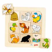 Goki Wooden Jigsaw Puzzle Who Lives Where?