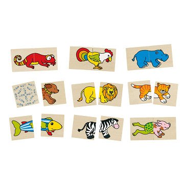 Goki Memo and Puzzle Funny Animals, 32pcs.