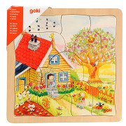 Goki 4-Schichten-Puzzle Jahreszeiten, 54 Teile.